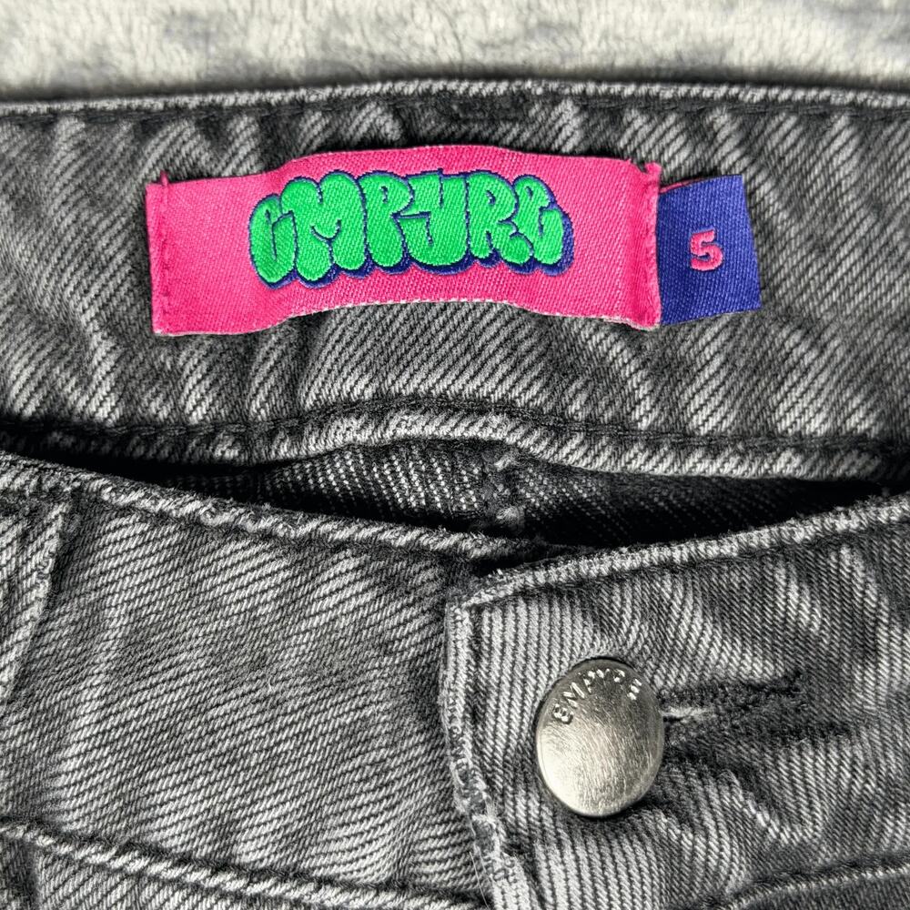 Empyre Womens Carpenter Jeans Size 5 Gray Loose Fit Skate Pants Denim Baggy
